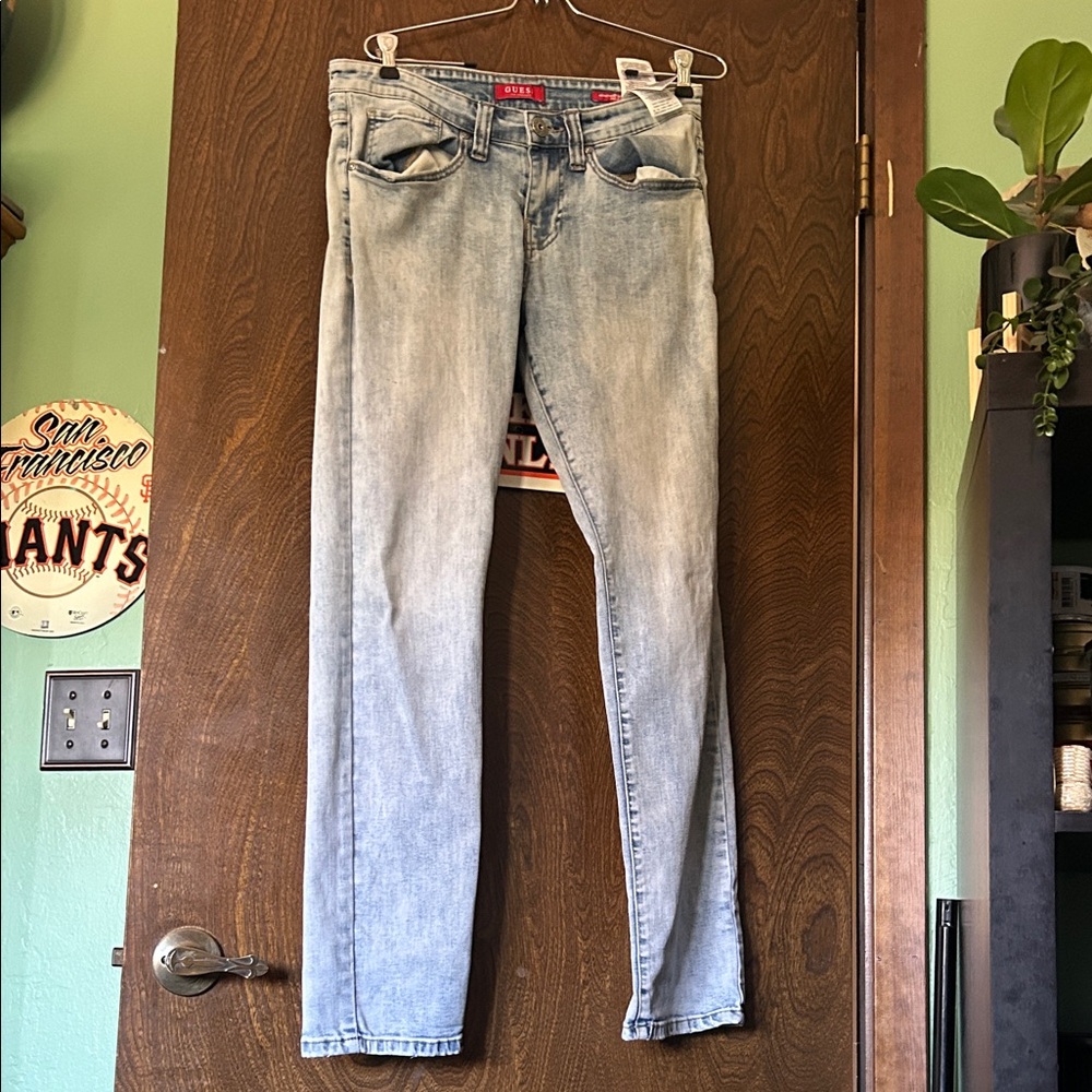 Guess Light Blue Straight Leg Jeans